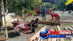 Rakit Mal Tiang Konstruksi MCK Sasaran 1 TMMD ke 129, Progres Pembangunan Terus Meningkat
