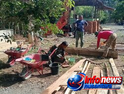 Rakit Mal Tiang Konstruksi MCK Sasaran 1 TMMD ke 129, Progres Pembangunan Terus Meningkat