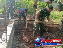 Satgas TMMD Ke-129 Kodim 0102/Pidie Kebut Penggalian Septic Tank MCK di Dayah Komplek Babul Ula Al-Munawarah