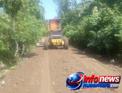 Progres Pelebaran dan Pengerasan Jalan Pertanian TMMD ke-129 Kodim 0102/Pidie Capai 75 Persen