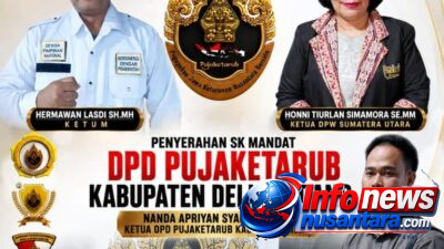 Nanda Apriyan Syahwal Resmi Pimpin DPD PUJAKETARUB Deli Serdang