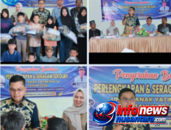 Wali Kota Langsa Serahkan Bantuan Peralatan Sekolah bagi Anak Yatim Paya Bujok Seulemak