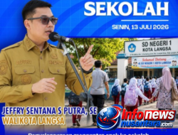Wali Kota Langsa Ajak Orang Tua Dampingi Anak di Hari Pertama Masuk Sekolah