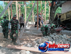 Satgas TMMD Ke-129 Kodim 0102/Pidie Turunkan Material Pasir untuk Percepat Pembangunan RTLH