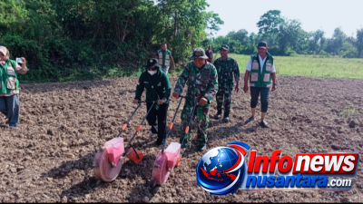 Dukung Ketahanan Pangan, Satgas TMMD Kodim Pidie dan PPL Ajak Warga Tanam Jagung di Lahan Kosong