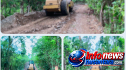 Alat Berat Terus Beroperasi, Satgas TMMD Ke-129 Kodim 0102/Pidie Kebut Pengerasan dan Pelebaran Jalan Pertanian
