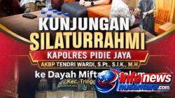 Kapolres Pidie Jaya Perkuat Sinergi dengan Ulama Melalui Silaturahmi ke Dayah Miftahussalam