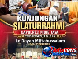 Kapolres Pidie Jaya Perkuat Sinergi dengan Ulama Melalui Silaturahmi ke Dayah Miftahussalam