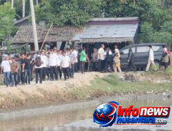 Kapolres Pidie Jaya Tinjau Rekonstruksi Lokasi Tambak di Pidie Jaya Bersama Sekjen KKP 