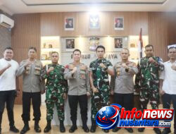 Danki Raider Kompi B 113 Jiem-Jiem Silaturahmi dengan Kapolres Pidie Jaya, Perkuat Sinergitas TNI-Polri