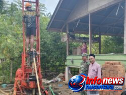Air Bersih Jadi Harapan, Satgas TMMD ke-129 Kodim 0102/Pidie Mulai Bor Sumur di Dayah Babul Ula Almunawarah