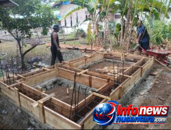 Pengecoran Pondasi Dikebut, Satgas TMMD Ke-129 Kodim 0102/Pidie Pacu Pembangunan MCK di Dayah Babul Ula Al Munawarah