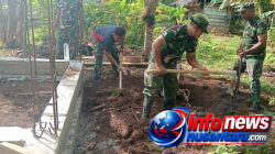 Satgas TMMD Ke-129 Kodim 0102/Pidie Kebut Penggalian Septic Tank MCK di Dayah Komplek Babul Ula Al-Munawarah