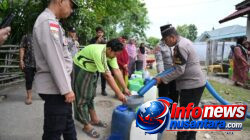 ‎‎Polres Pidie Salurkan Air Bersih untuk 494 KK di Gampong Neuhuen, Wujud Kepedulian kepada Warga Terdampak Kekeringan