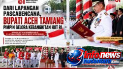 Dari Lapangan Pascabencana, Bupati Aceh Tamiang Pimpin Gelora Kebangkitan HUT RI