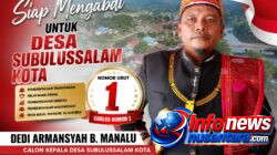 Dedi Armansyah B. Manalu Nomor Urut 1, Siap Mengabdi untuk Masyarakat Desa Subulussalam Kota