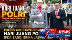 Polres Aceh Jaya Gelar Upacara Hari Juang Polri, Ipda Zandi Erika Jadi Danup