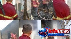 Dinas Damkarmat Deli Serdang Bergerak Cepat Padamkan Api Rumah Warga Terbakar di Tanjung Morawa, 1 Warga Dievakuasi