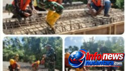 Satgas TMMD Ke-129 Kodim 0102/Pidie Perkuat Struktur Jembatan, Pemasangan Bekisting Box Culvert Dikebut Demi Akses Masyarakat