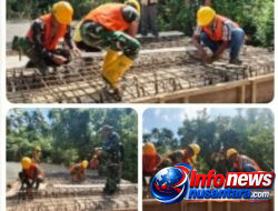 Satgas TMMD Ke-129 Kodim 0102/Pidie Perkuat Struktur Jembatan, Pemasangan Bekisting Box Culvert Dikebut Demi Akses Masyarakat