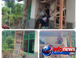 Kejar Target Penyelesaian, Satgas TMMD Ke-129 Kodim 0102/Pidie Pasang Plafon dan Cat Kusen RTLH Sasaran 3 Milik Muhammad Amin