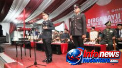 Kapolres Pidie Jaya Pimpin Upacara Taptu dan Pawai Obor, Semarakkan HUT ke-81 Kemerdekaan RI