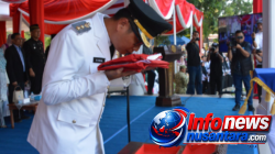 Wakil Wali Kota Langsa Pimpin Penurunan Sang Merah Putih, Upacara Berlangsung Khidmat