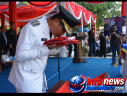 Wakil Wali Kota Langsa Pimpin Penurunan Sang Merah Putih, Upacara Berlangsung Khidmat