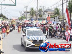 Polres Bireuen Kawal Jalan Pawai Karnaval HUT Ke-81 RI 