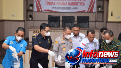 Polres Langsa Musnahkan 3,09 Kg Sabu dan 13,74 Kg Ganja, 38.461 Jiwa Diklaim Terselamatkan