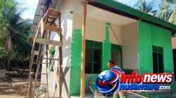 Sentuhan Akhir Rehab RTLH TMMD Ke-129 Kodim 0102/Pidie, Rumah Ibu Mulya Masuki Tahap Pengecatan