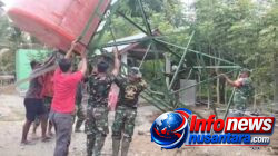 Tak Kenal Hari Libur, Satgas TMMD ke-129 Pasang Tower dan Tandon Air di Dayah Lhok Panah