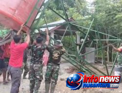 Tak Kenal Hari Libur, Satgas TMMD ke-129 Pasang Tower dan Tandon Air di Dayah Lhok Panah