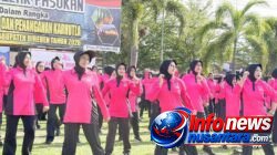 Peringati HKGB Ke-74 Bhayangkari Cabang Bireuen Gelar Olah Raga dan Donor Darah