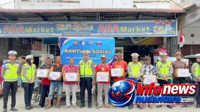 Sambut Hari Lalu Lintas Bhayangkara ke-71, Polantas Bireuen Salurkan Bantuan Sosial kepada Pengemudi Becak, Tukang Parkir Dan Ojek