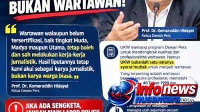 Dewan Pers Tekankan Profesionalisme Wartawan, UKW Bukan Satu-satunya Ukuran 