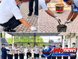 Lapas Kelas IIB Langsa Musnahkan Barang Bukti Seperti Handphone dan Barang Lainnya Hasil Pengamanan dan Penertiban