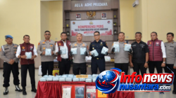 Polres Langsa Ungkap 46,6 Kg Sabu Jaringan Malaysia, Nilainya Capai Rp13,2 Miliar