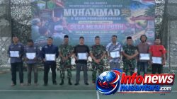KODIM 0102/PIDIE SERAHKAN PENGHARGAAN LOMBA DESA MERAH PUTIH, dan APRESIASI INSAN MEDIA PENGAWAL TMMD KE-129 