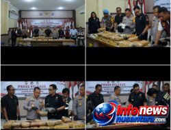 Polres Langsa Ungkap 10 Kasus Narkoba, 39,9 Kg Ganja Disita! 14 Pria Diamankan