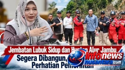 Jembatan Lubuk Sidup dan Huntap Alur Jambu Segera Dibangun, Nora Apresiasi Perhatian Pemerintah