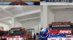 Mobil Damkar Berkapasitas 3000 Liter dari Kemendagri di Serah Terimakan kepada Kadis Damkarmat Deli Serdang Khairul Azman