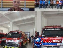 Mobil Damkar Berkapasitas 3000 Liter dari Kemendagri di Serah Terimakan kepada Kadis Damkarmat Deli Serdang Khairul Azman