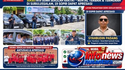 Utamakan Keselamatan dan Kenyamanan Siswa, Rental Mobil Syahbudin Padang Turunkan 20 Armada di Sekolah Rakyat Subulussalam