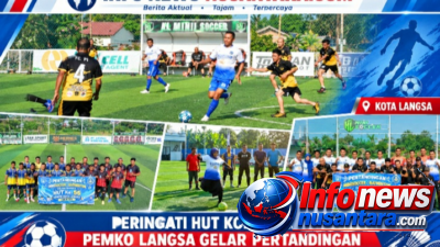 Peringati HUT KORPRI ke-55, Pemko Langsa Gelar Pertandingan Minisoccer dan Badminton Antarinstansi