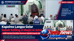Kapolres Langsa Gelar Subuh Keliling di Masjid Al-Azhar, AKBP Hyrowo Serahkan Bantuan Sajadah kepada BKM