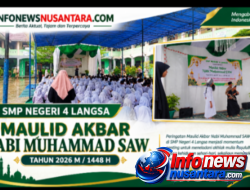 SMP Negeri 4 Langsa Peringati Maulid Nabi Muhammad SAW, Tampilkan Beragam Kreasi Islami dan Santuni Anak Yatim