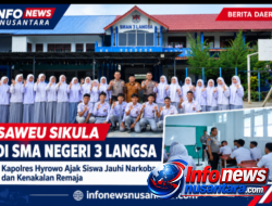 Saweu Sikula di SMA Negeri 3 Langsa, Kapolres Hyrowo Ajak Siswa Jauhi Narkoba dan Kenakalan Remaja