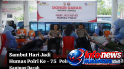 Sambut Hari Jadi Humas Polri ke-75, Polres Langsa Kumpulkan 42 Kantong Darah