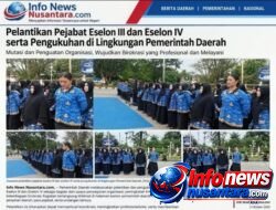 Wali Kota Lantik Pejabat Esselon III dan IV serta Pengukuhan